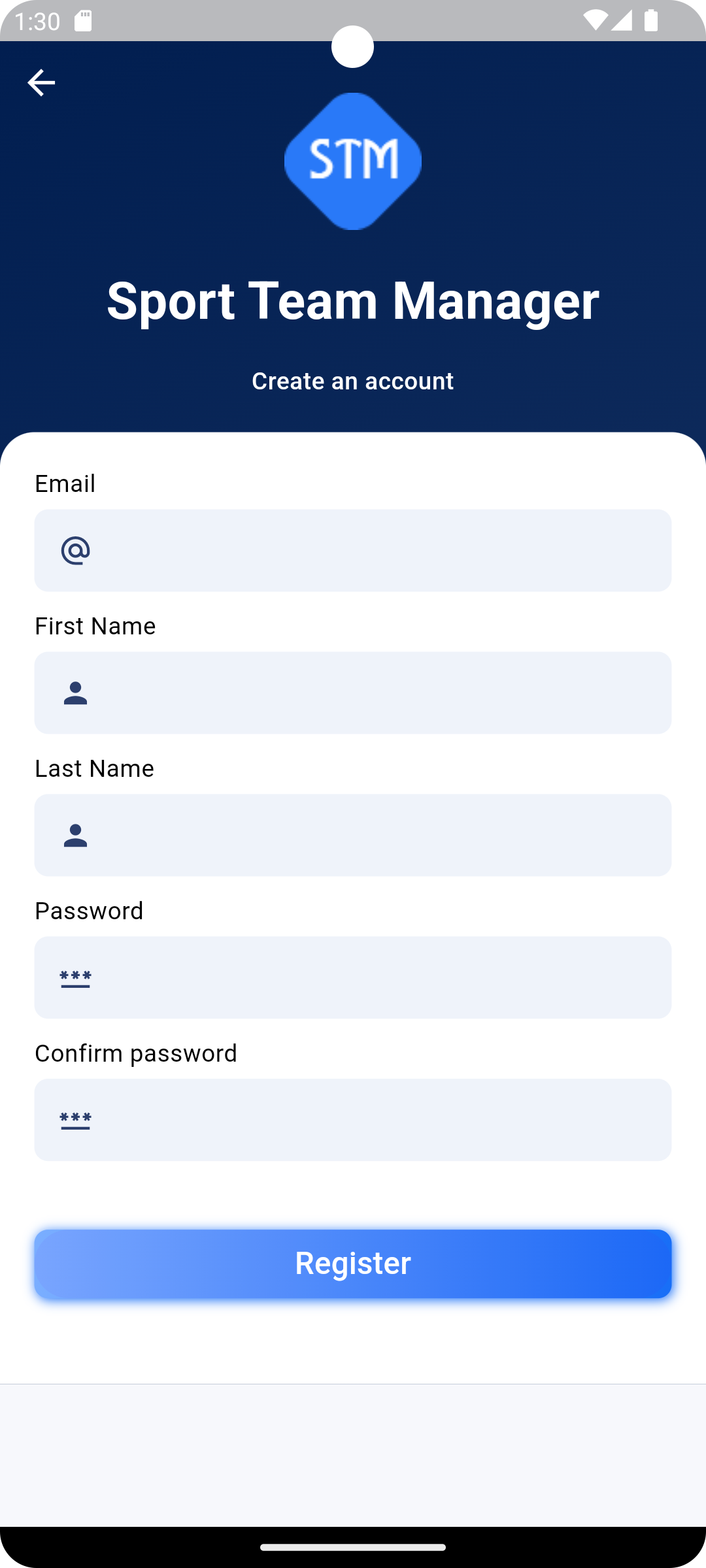 Register Form Register Form