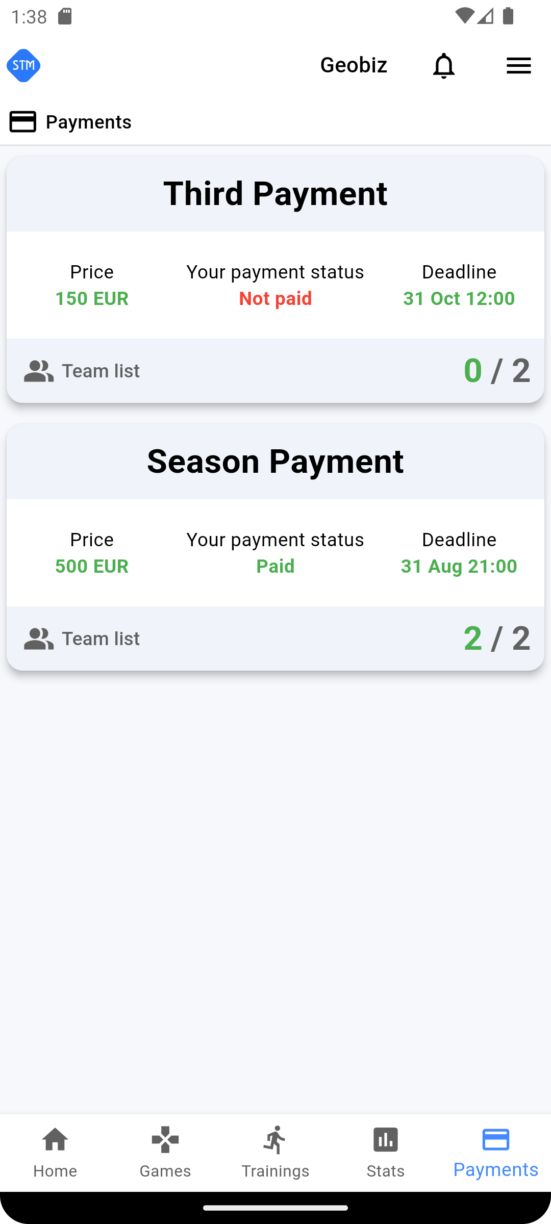 Payments Payments