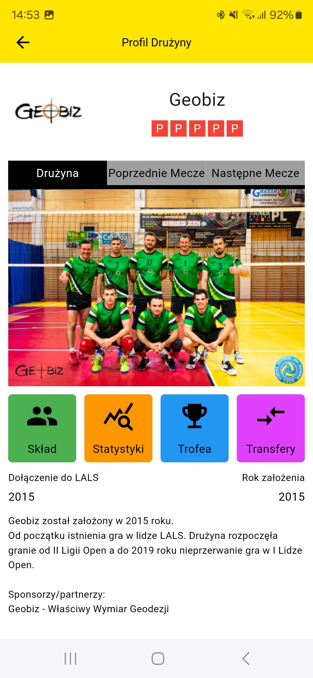 profil drużyny profil drużyny