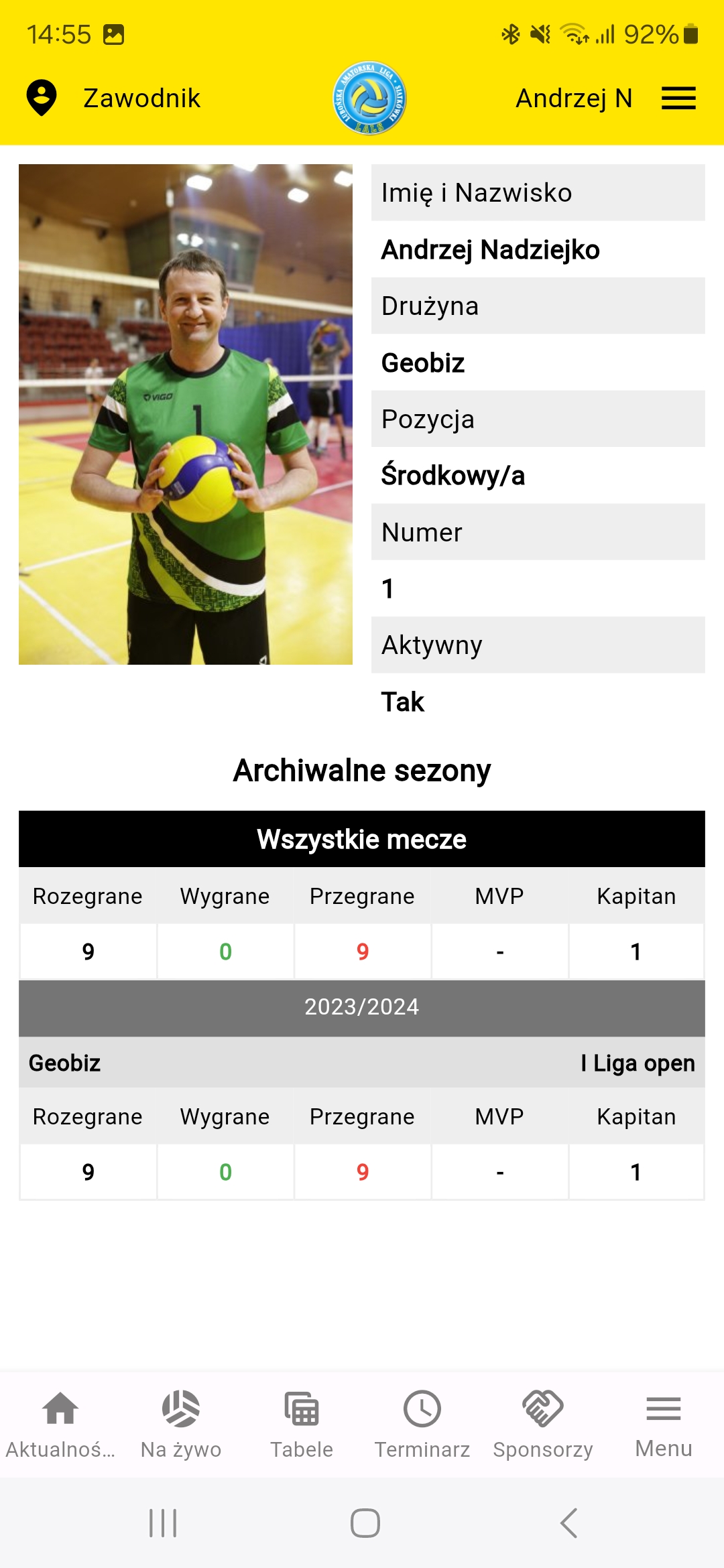 profil zawodnika profil zawodnika
