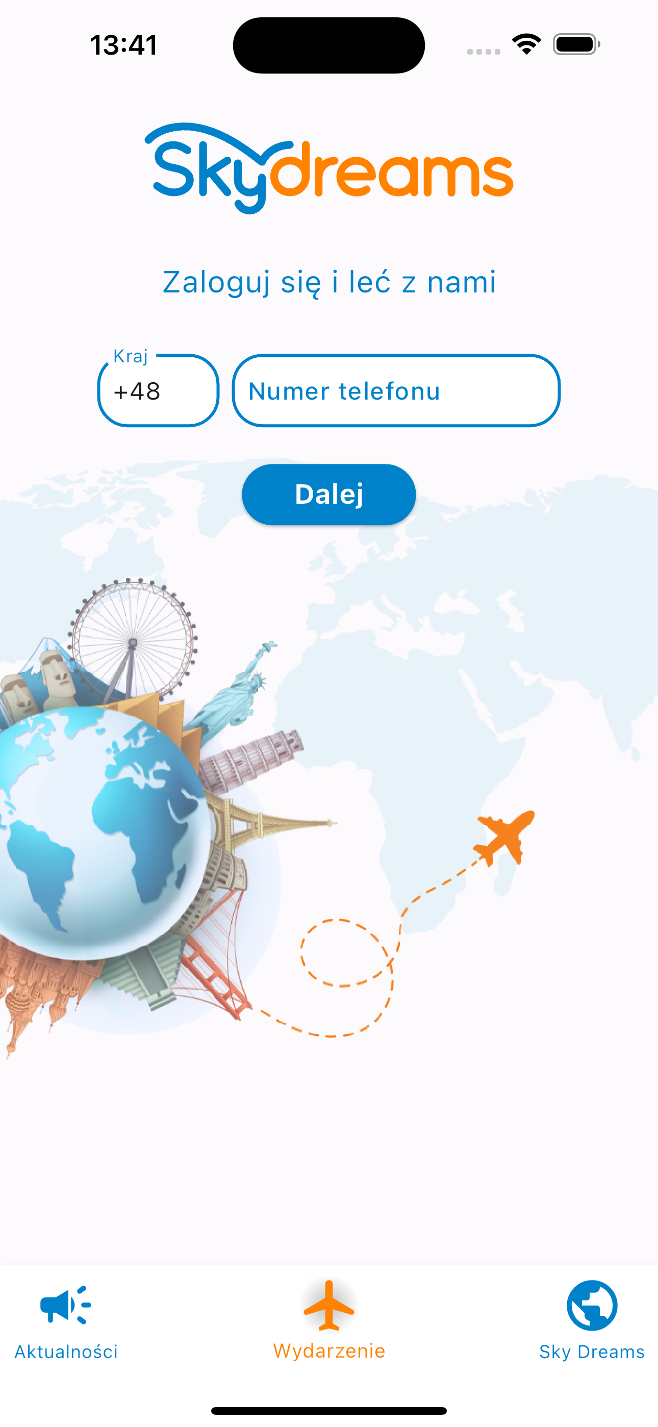 login page