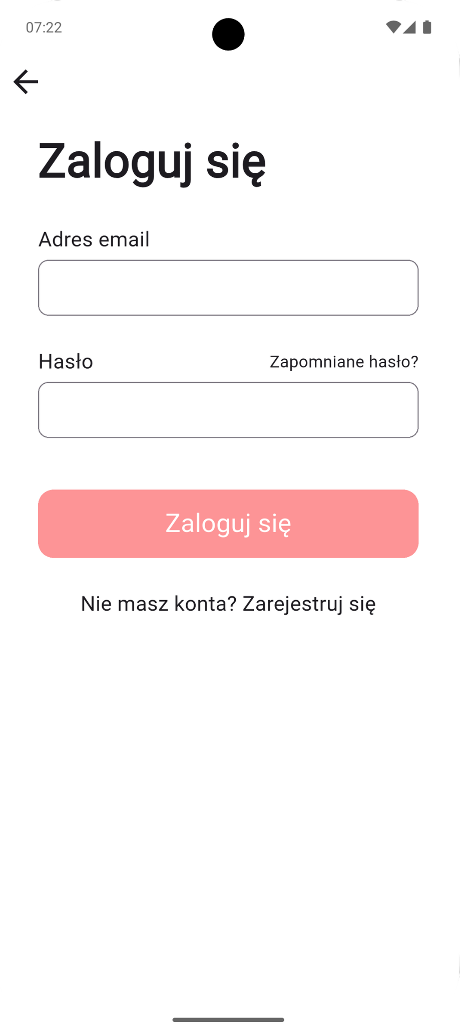 login page